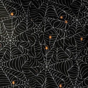 Black and Orange Spider Web Casual Shirt